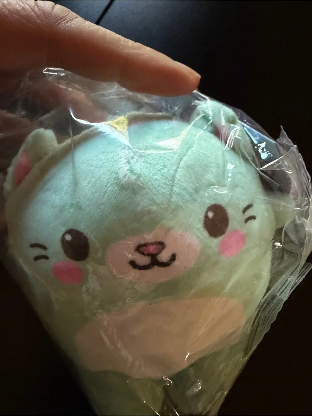 Squishy Top Trenz Super Duper Sugar Squisher Plush Fiona Kitten Cat Mint Green